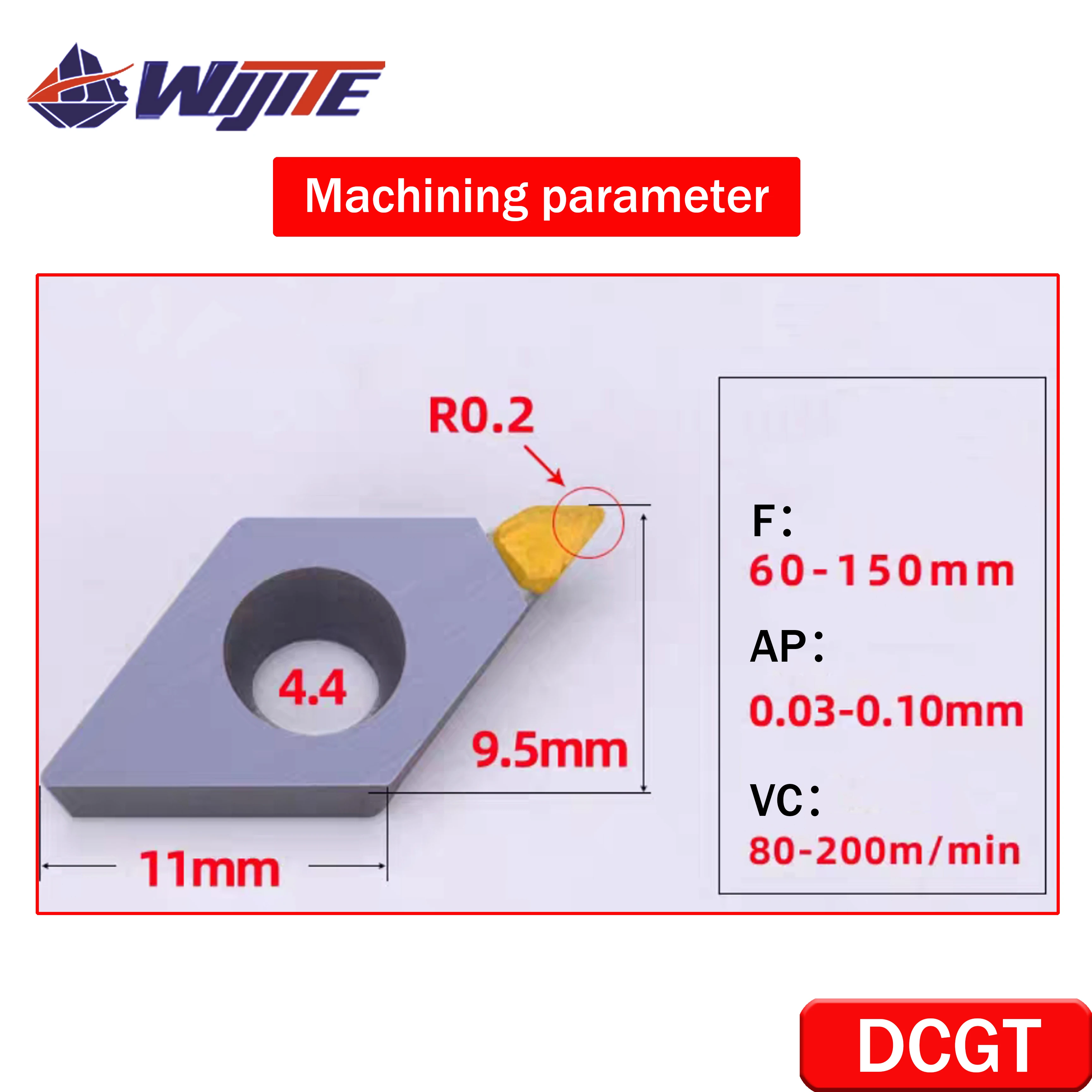 MCD insert single crystal turning tool is suitable for aluminum copper acrylic and other materials to achieve mirror effect