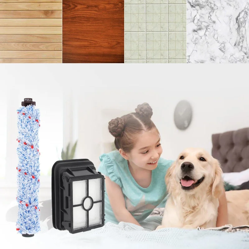 Cepillo de rodillo de filtro Hepa Bissell Crosswave, Compatible con los modelos 1785,2303,2305 y más, Ideal para limpieza de pelo, alfombras y alfombras de mascotas