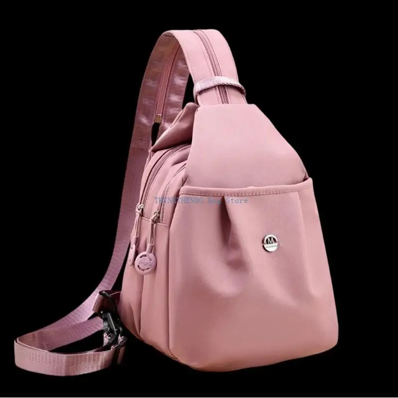 340D Stylish Chest Bag With Secret Compartment And Adjustable Strap Nylon Backpack