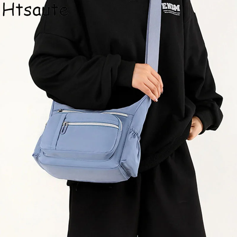 

Повседневная нейлоновая сумка-мессенджер, универсальная флип-сумка на плечо большой вместимости для студентов, регулируемая сумка через плечо для мужчин и женщин