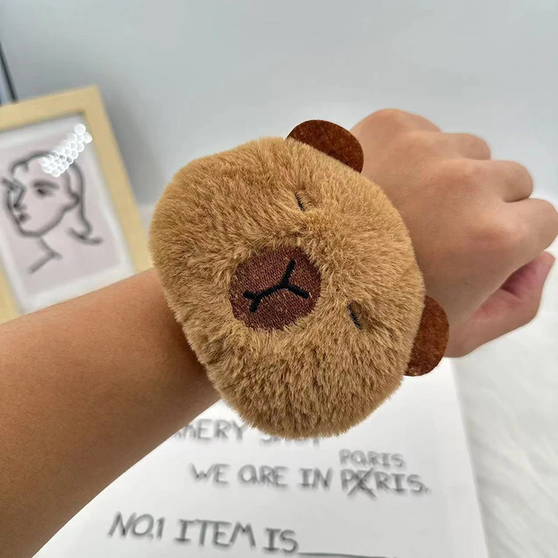 Cartoon Animal Plush Cute Capybara Plush Children's Plush Cartoon Papa Ring Bracelet Dolls