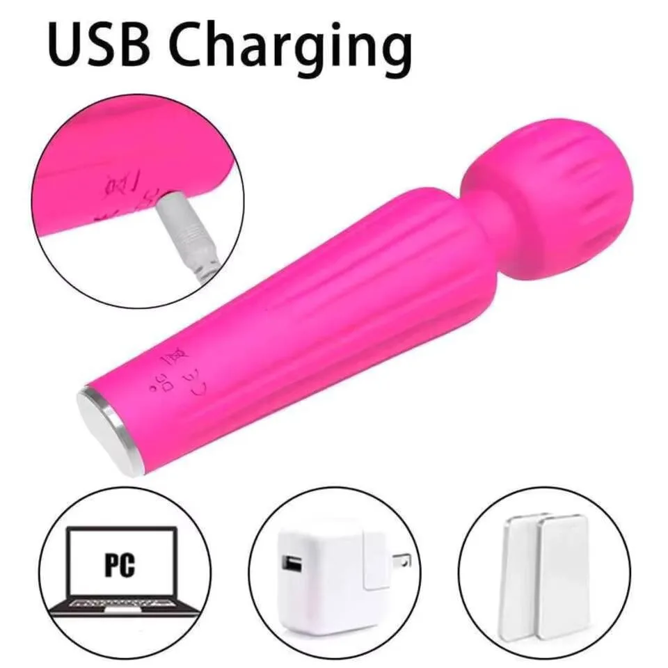 Mini Honey Bean Women's Electric Massager 10-speed G-point Masturbator Customizable AV Stick Adult Sex Products view 4