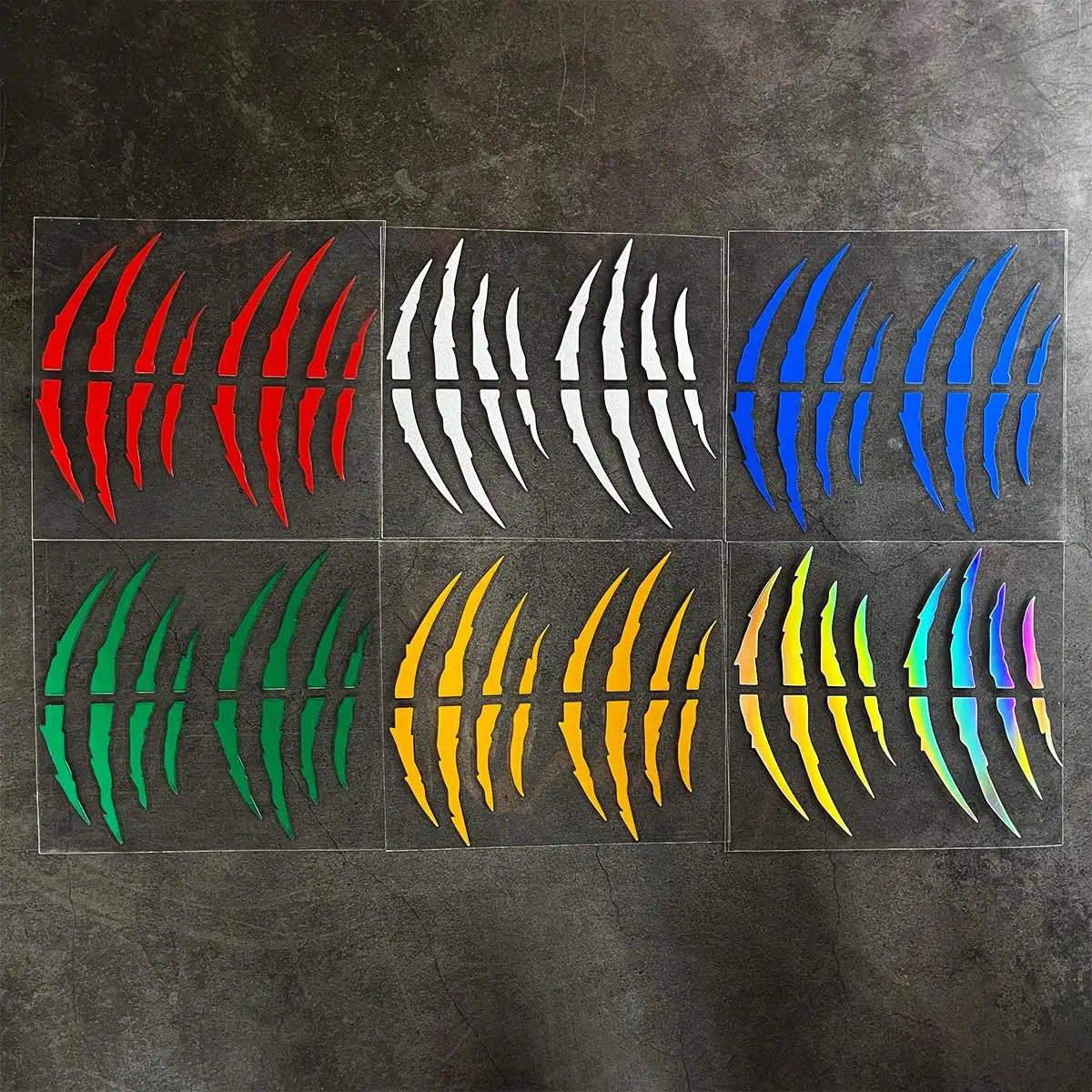 Motorcycle Reflective Sticker Personalised Ghost Claw Sticker Helmet Car Lights Decorative Sticker Motorbike Accessories