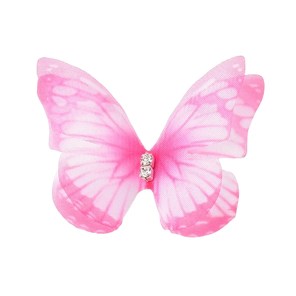 

3D аппликации из ткани из органзы, градиентный цвет, двухслойная имитация сетчатой нашивки, шифоновые вышитые нашивки ручной работы