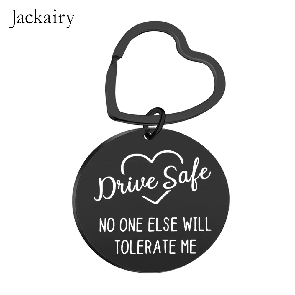 Drive Safe Keychain Gifts for Boyfriend Husband Dad Birthday Valentines Pendant Necklace for Men Him From Wife Girlfriend Mom