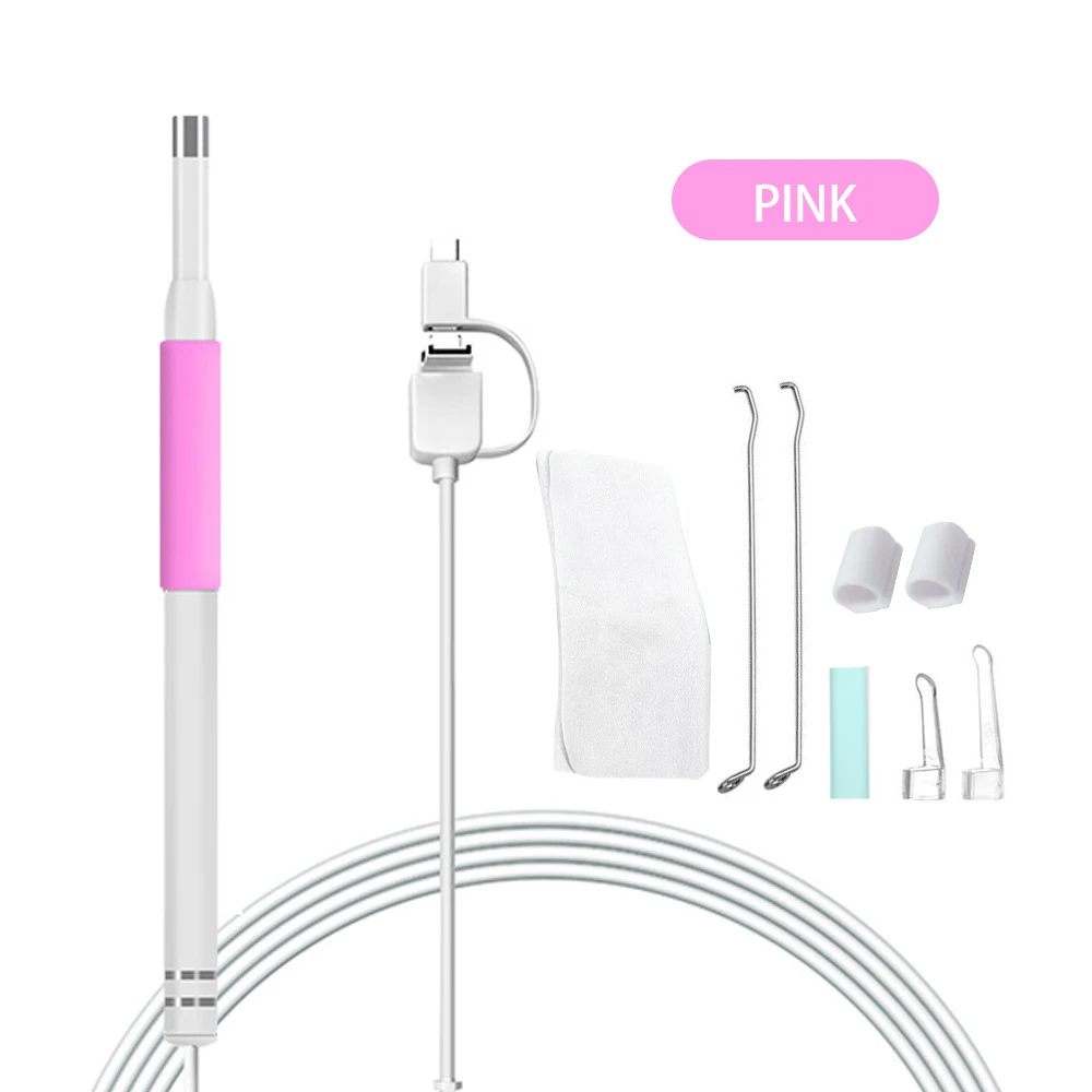 

USB Ear Endoscope 3 in 1 Earwax Removal Tool Ear Scope Camera with 6 LED for Android PC OTG Ear pick