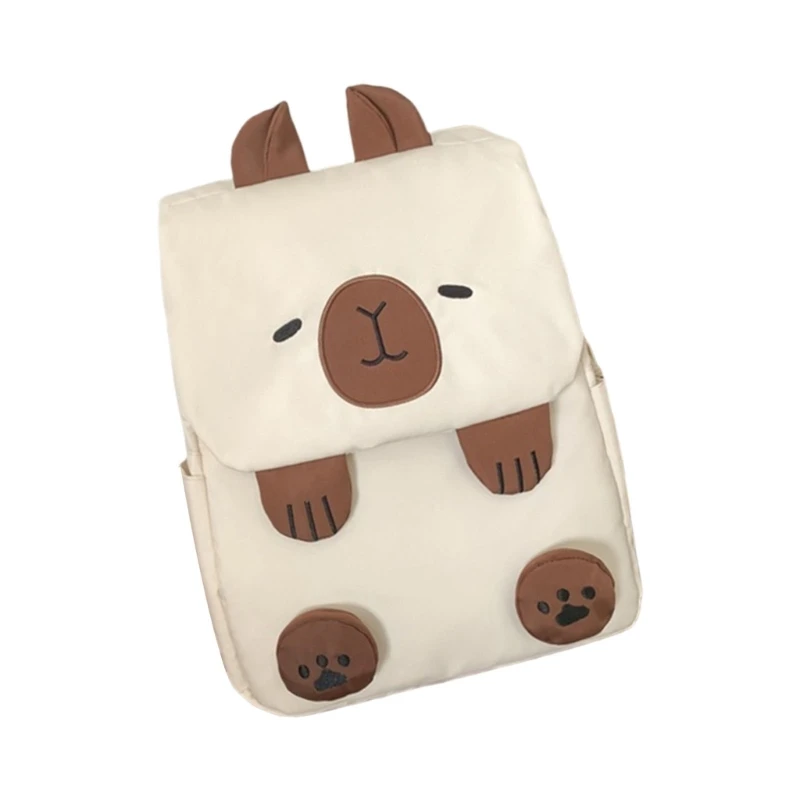 Cartoon Capybara Backpack for Girl Women College Student Schoolbag Daypack Teenage Travel Backpack with Adjustable Strap