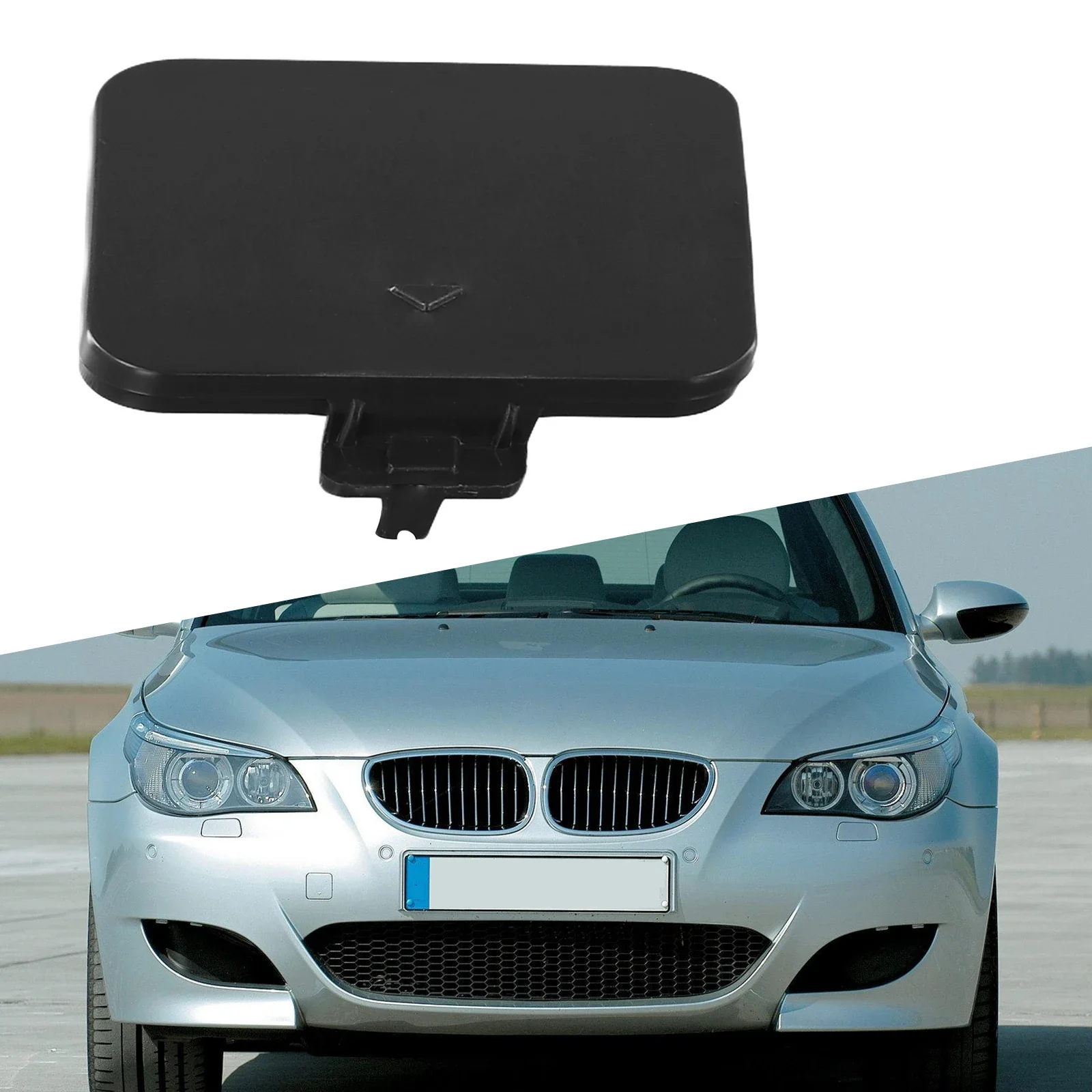 Front Bumper Tow Hook Cap Cover For BMW Pre-LCI 04-07 E60 E61 5 Series X3 03-10 Tow Eye Cap Trailer Traction Cover Clamshell