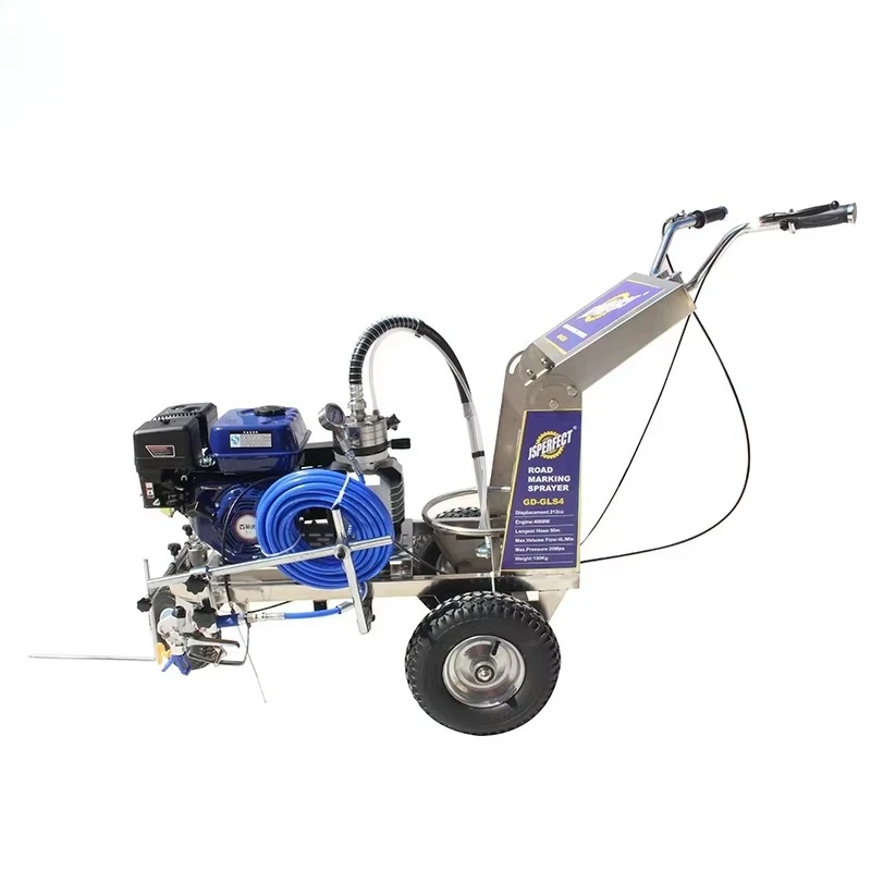 Traffic Line Road Marking Machine with Engine DIY Grade Hand Push Airless Paint Sprayer for Industrial Use view 2