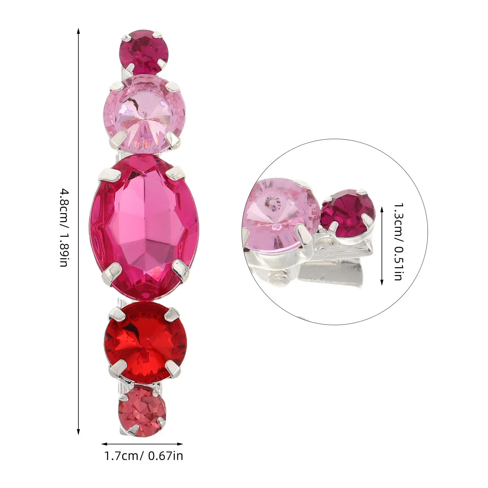 2Pcs Enchanted Rhinestone Hair Clips Women Elegant Fancy Barrettes Decorative Hair Ornaments for Parties Weddings Casual Formal