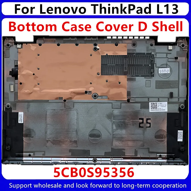 Capa base inferior inferior para Lenovo ThinkPad L13, capa preta, 5CB0S95356, Novo