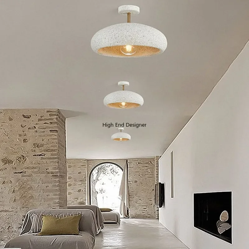 

LED Ceiling Pendant Light for Dining Bedroom Wabi Sabi Chandeliers Kitchen Living Room Cloakroom E27 Home Decoration Lamp