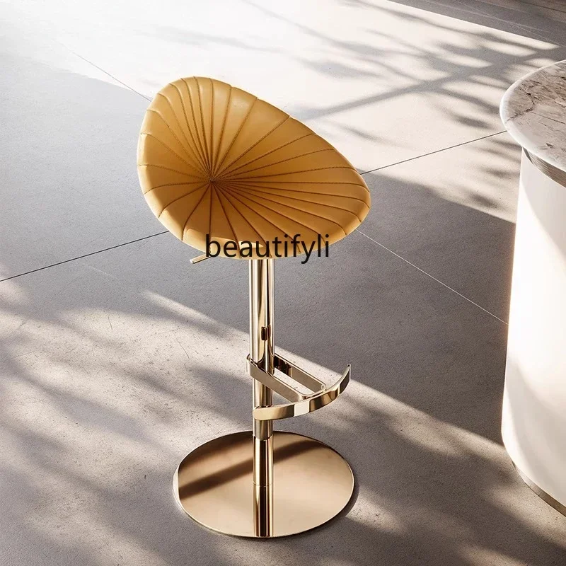 LXHousehold lift bar stool light luxury high-end island chair high back chair front desk chairSSS