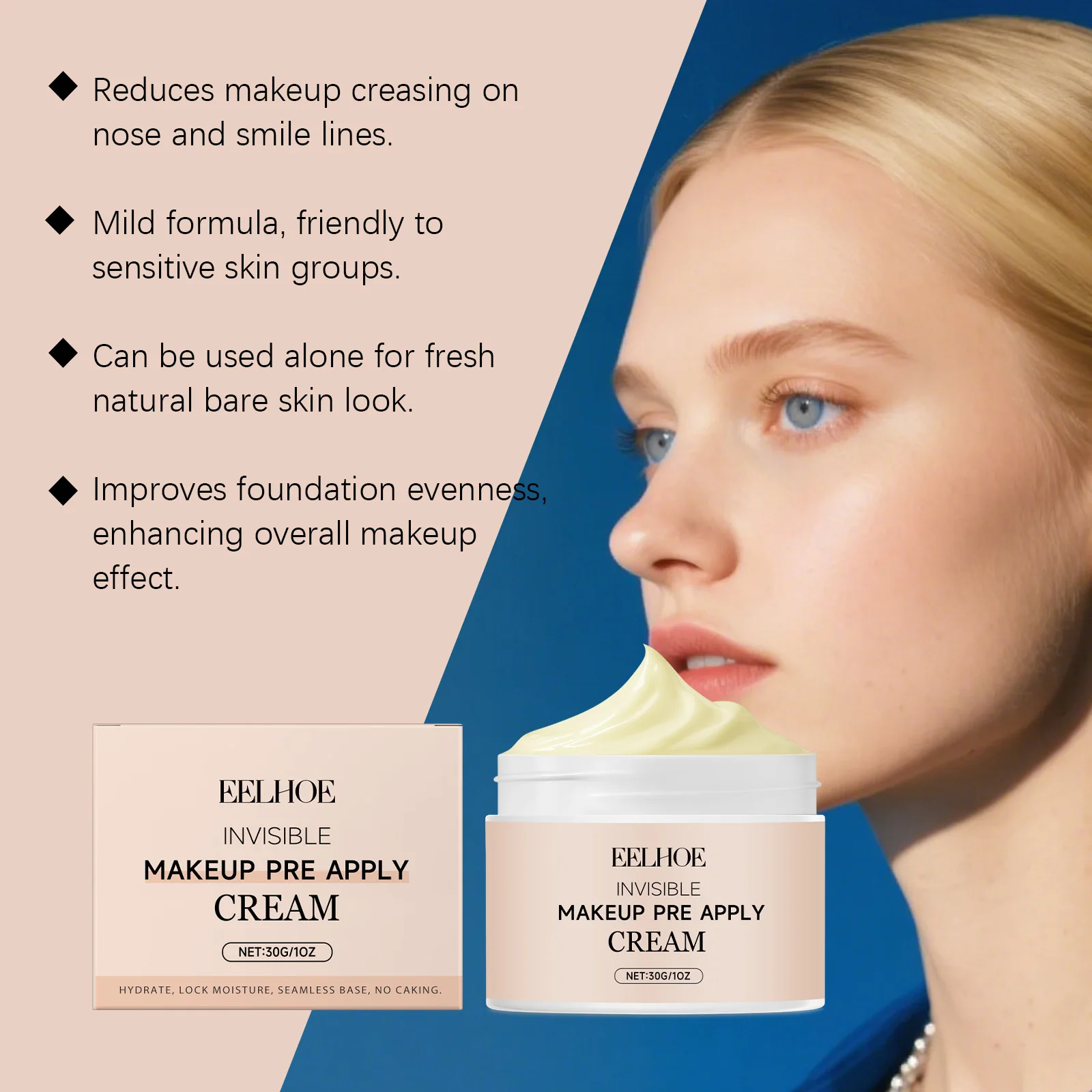 Krem pod makijaż, krem izolujący niewidoczne pory, długotrwały kontroler sebum, rozjaśniający krem do makijażu, primer do twarzy, krem nawilżający do twarzy