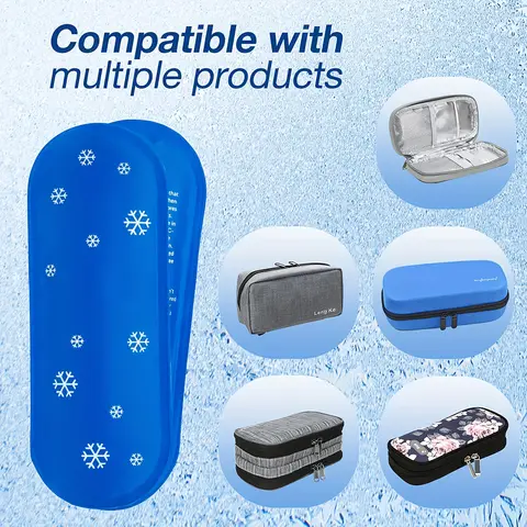 1/6 st insulingel-ispåse återanvändbar kylpåse kyld isremsa kall isolering ispåse för smärtlindring medicinförvaring 12 best sales kall gel - №2