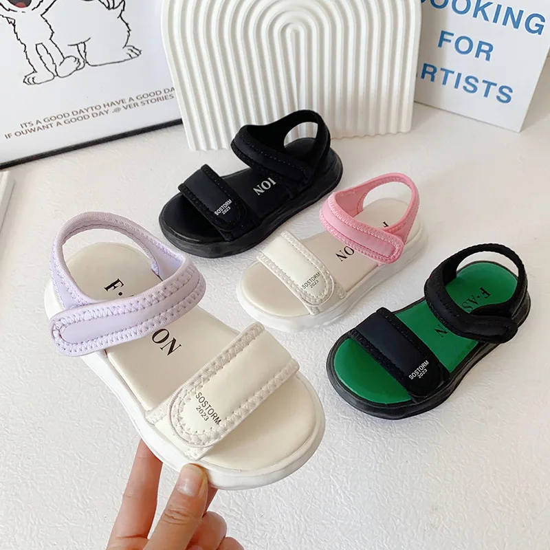 

Children's Summer Sandal Fashion Boys Girls School Sports Sandals Open-toe Causal Kids Versatile Thick Bottom Beach Sandals Soft