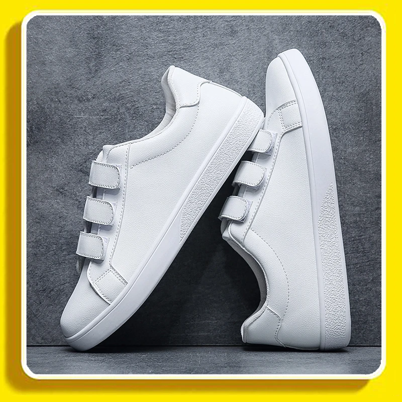 

Классические белые кроссовки, мужская модная кожаная повседневная обувь, низкие вулканизированные кроссовки на плоской подошве, мужские брендовые дизайнерские мужские туфли для скейтборда