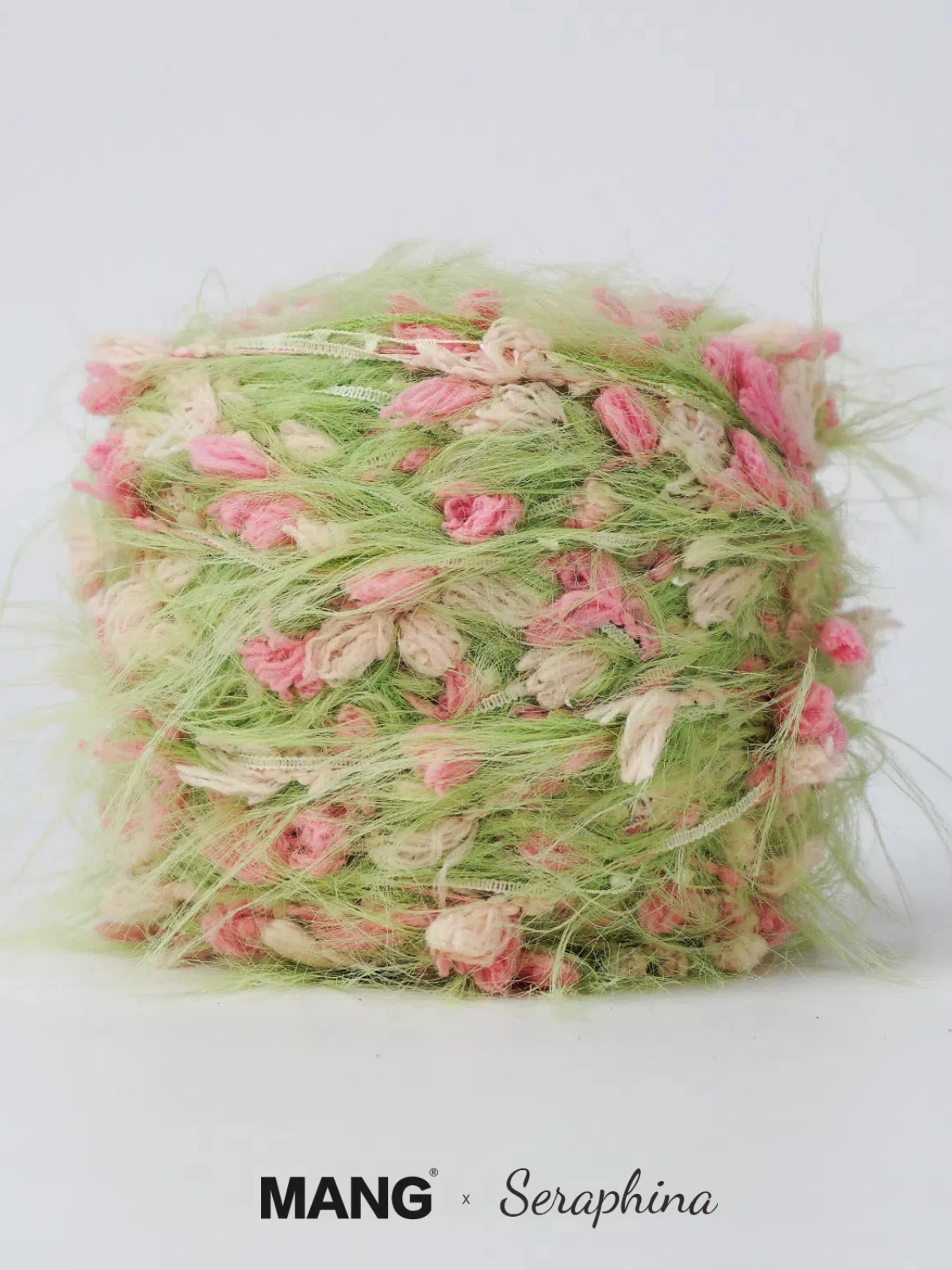 MANG 100g Mixed Knitting Yarn Green Flower Thread Handmade Crochet Stick Needle Woven Bag Hair Loop Yarn Scarf Bag Gift Decor