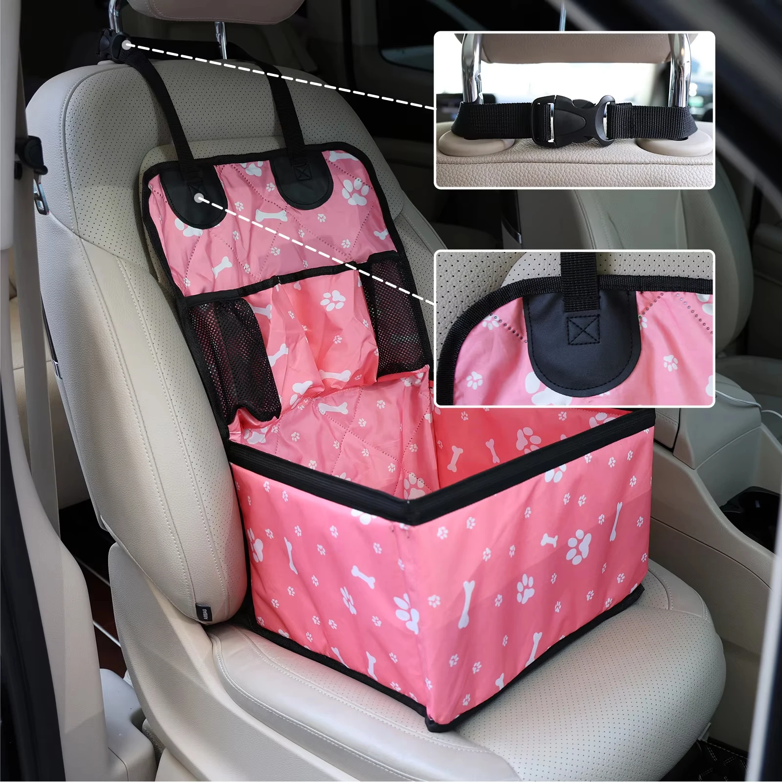 Folding Dog Car Seat Hammock 6