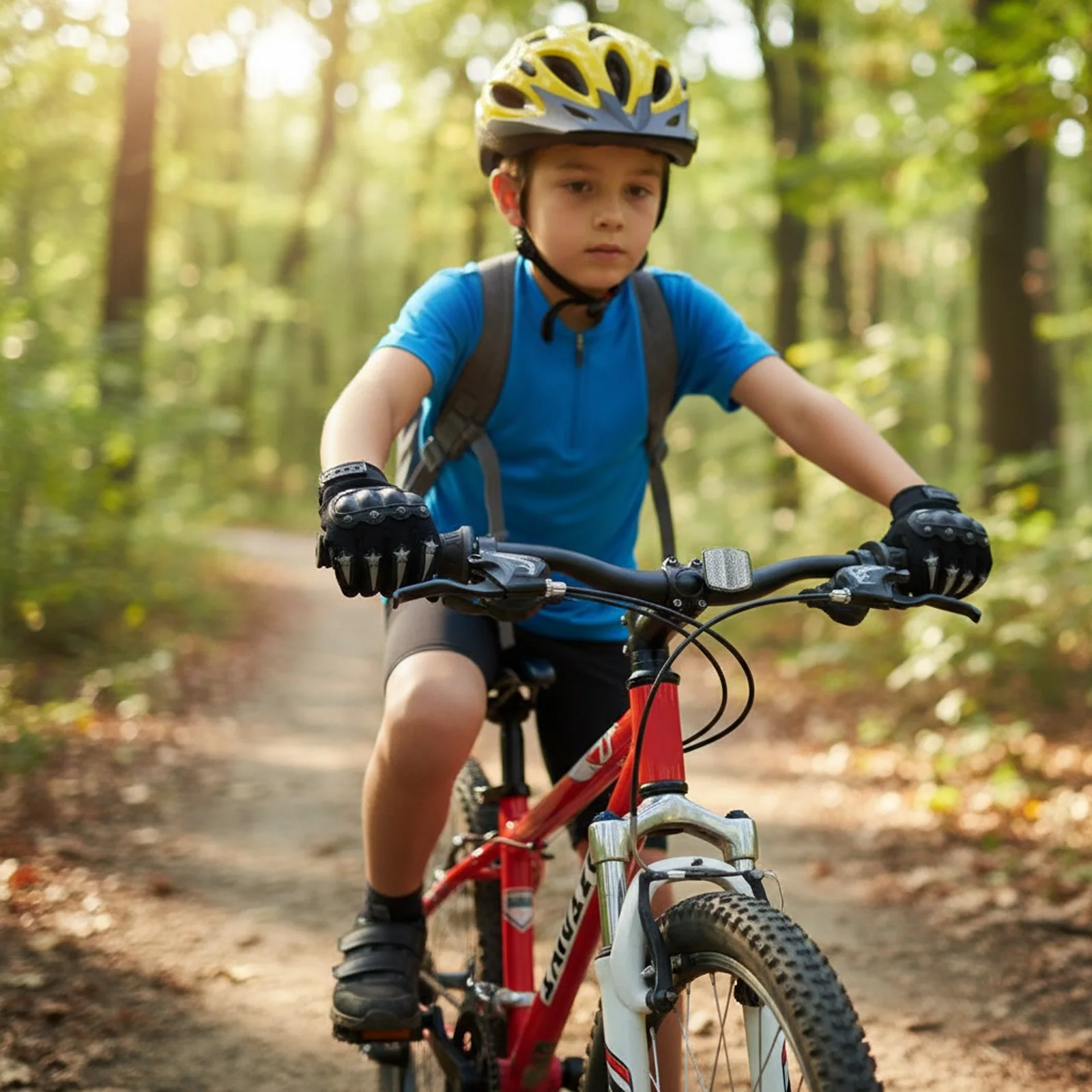Taktische Handschuhe für Kinder, langlebiges Fasermaterial, rutschfestes Design, Outdoor-Schutzhandschuh für Radfahren, Wandern, für 5–13 Jahre – Detail 2