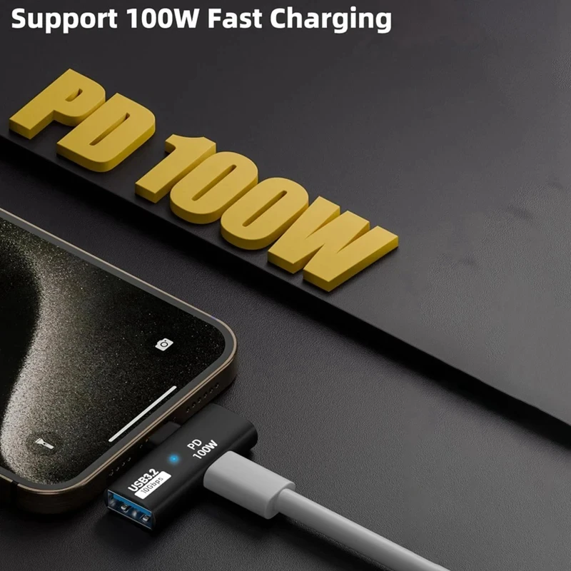 USB C Headphone and Charger Adapter 1 in 2 out Type C Audio Adapter with PD100W Fast Charging USB C Splitter for phone