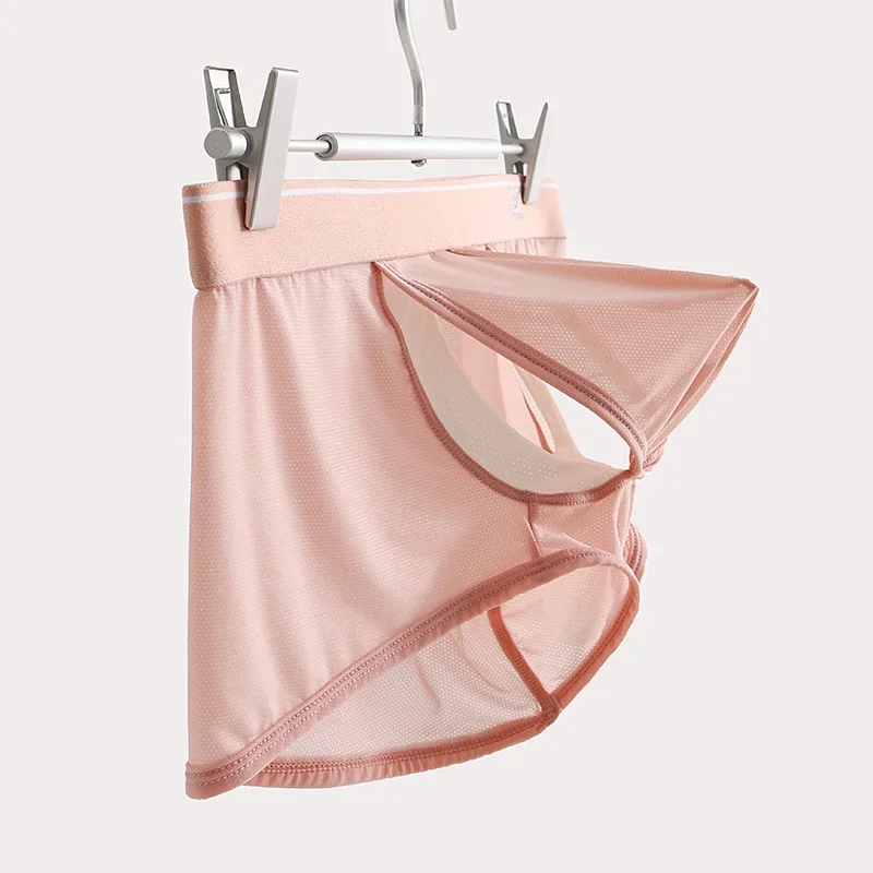 

3PCS/1PC Men's Ice Silk Boxer Briefs Ultra-Thin Breathable Underwear with Pouch Design for Comfort