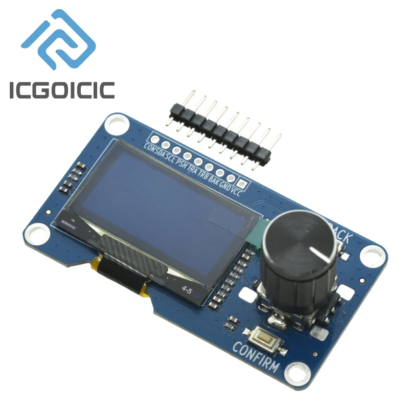 0.96/1.3 Inch White Oled Display Screen Combined With EC11 Rotary Encoder Module IIC Interface For Arduino