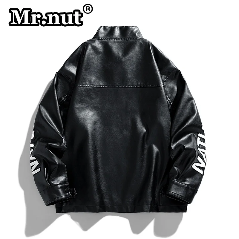 Mr.nut Motor Racing Clothing Men's Autumn Winter Leather Motorcycle Biker Jacket Popular Outdoor Waterproof Jackets Man Coat