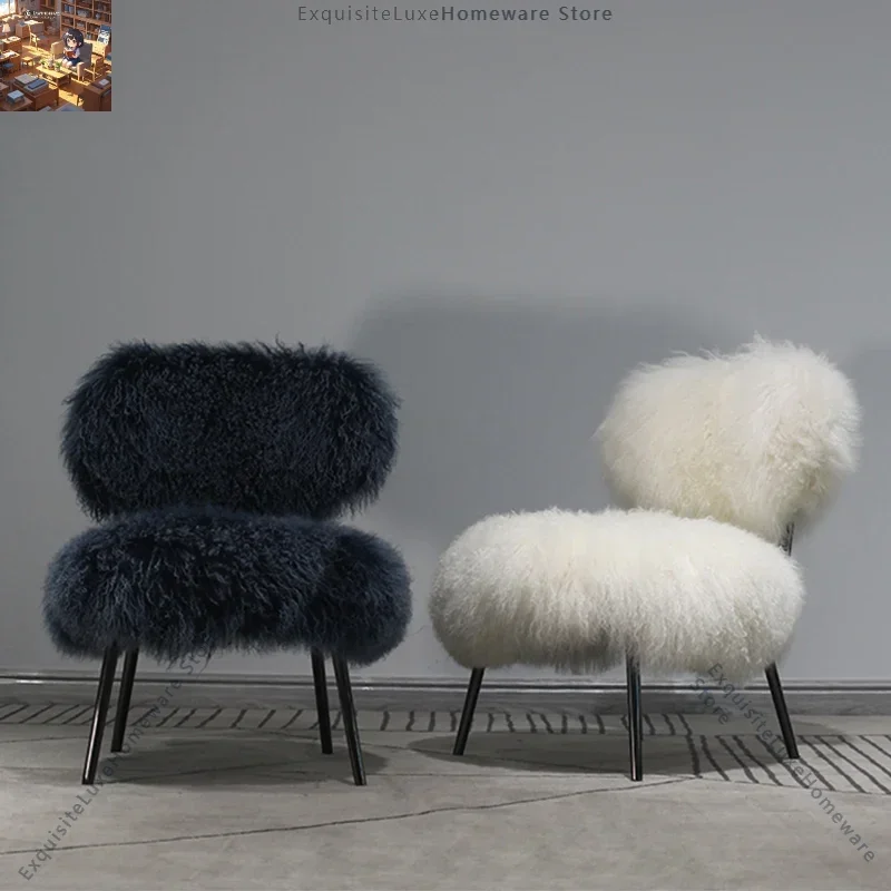 

Интернет-знаменитость, шерсть для отдыха, минималистичный светлый роскошный одиночный стул для гостиной, кресло-качалка для спальни, стул Мао Мао