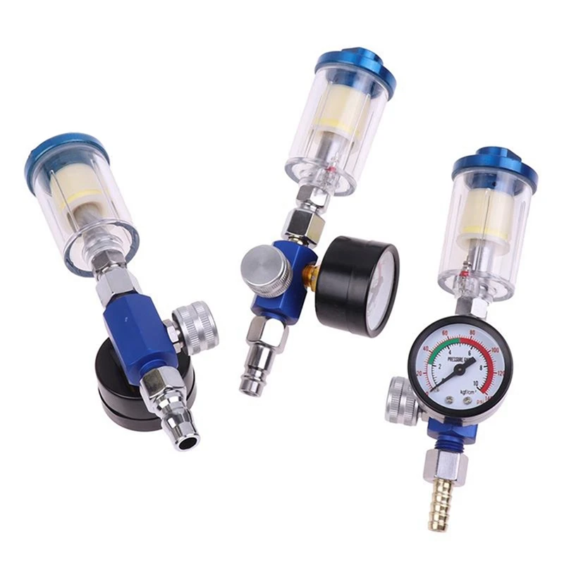 Pneumatic Spray Gun Air Regulator Gauge Water Trap Filter Tool Adapter Spray Gun Accessories