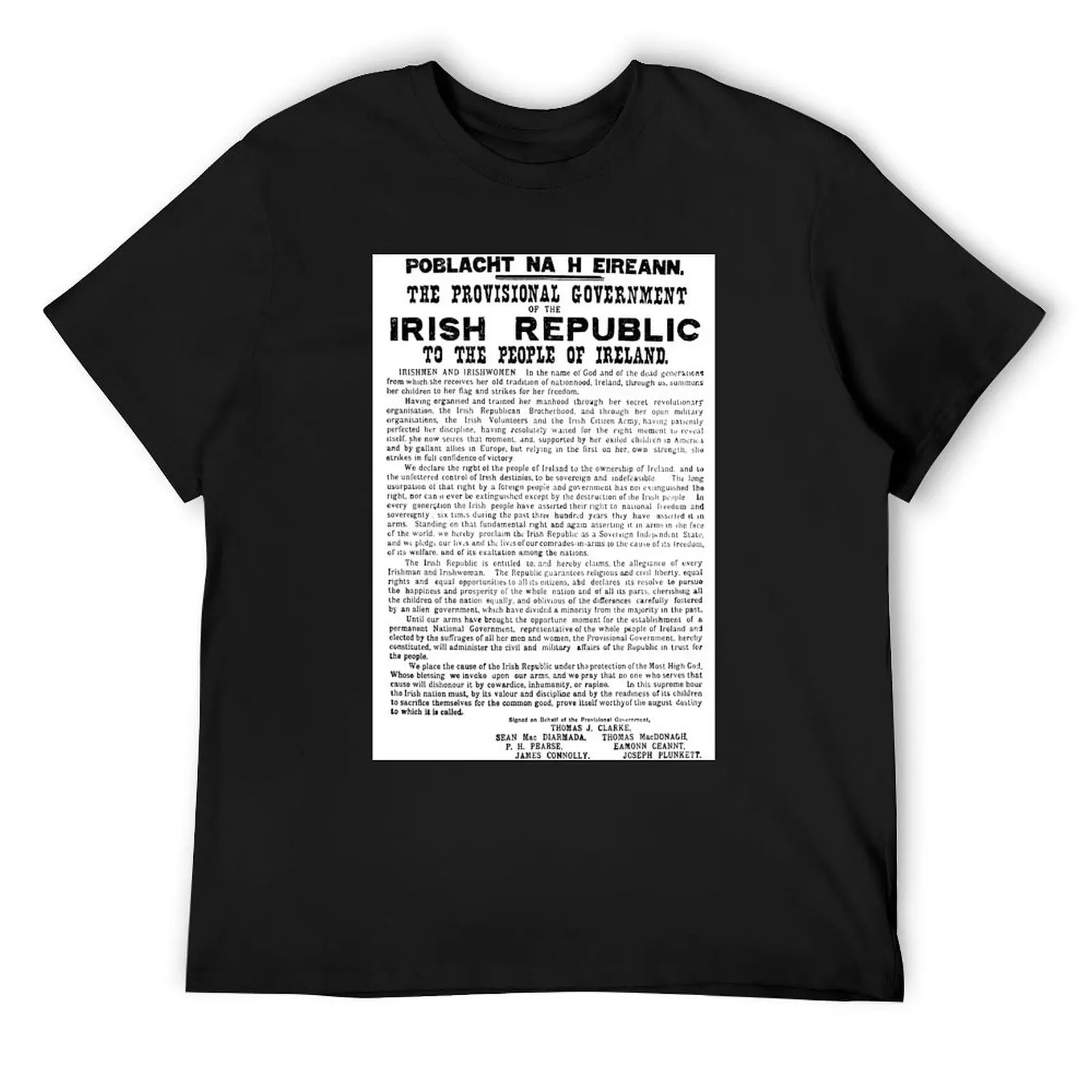 

1916 Proclamation of the Irish Republic T-Shirt football t shirt plain Luxury man outfits for men