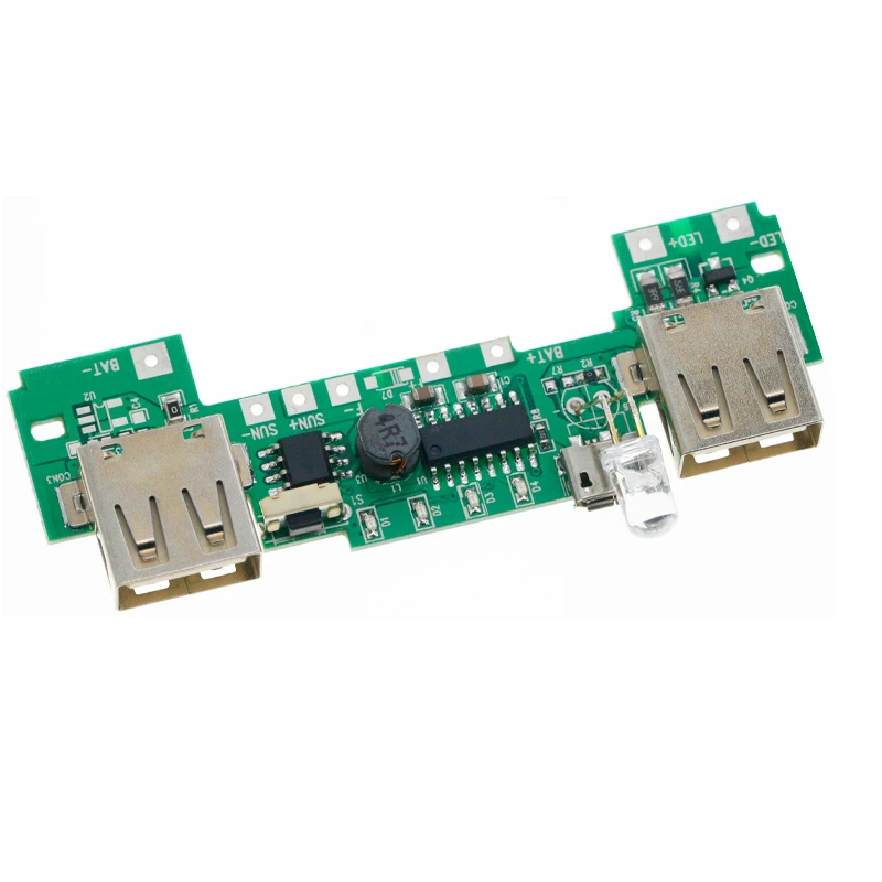 USB 5V 2A Mobile Power Bank Charger Module Lithium Li-ion 18650 Battery Charging Board LED Indicator New Version