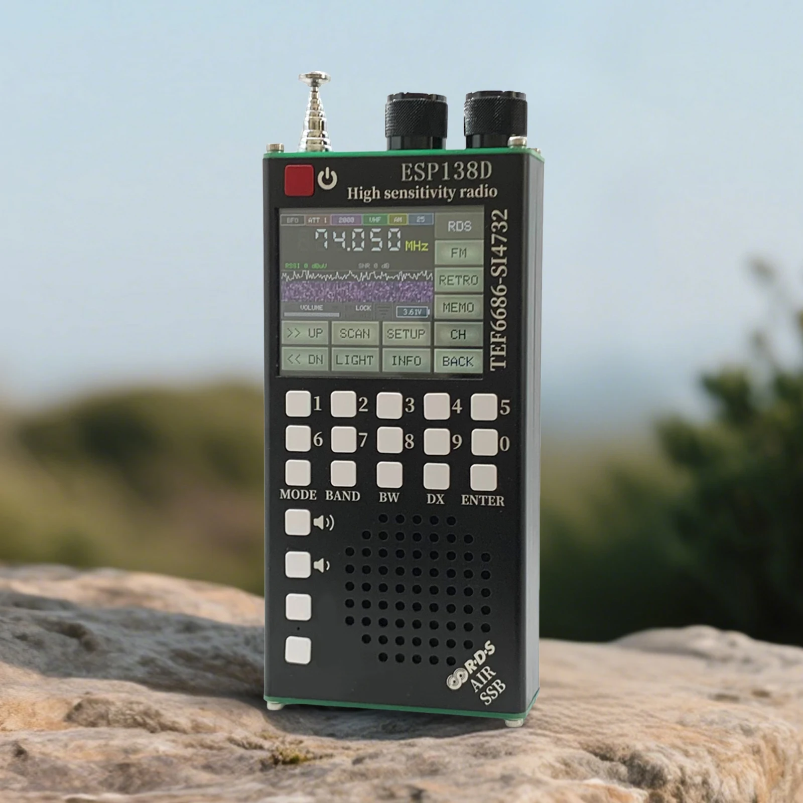 TEF6686 SI4732 BT Radio Ultra High Sensitivity Handheld Radio with BT for DX Listening Emergency & Aviation Monitoring