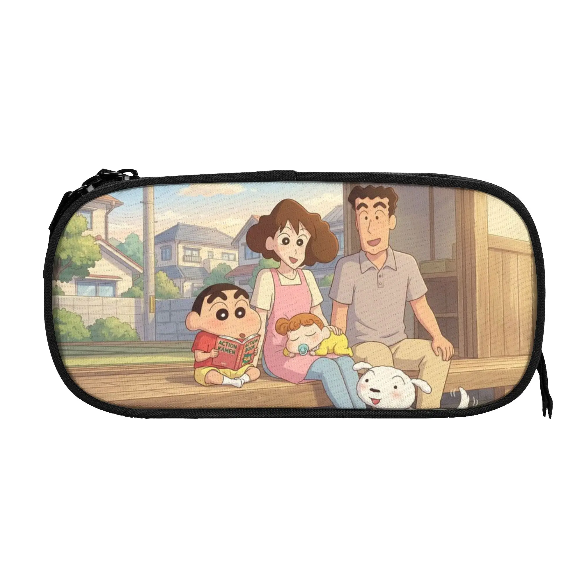 

1 piece Lightweight One Family Pencil Case Student Pen Bag Crayon Shin-chan School Pencil Pouch
