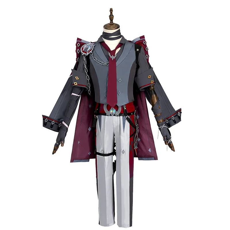게임 Genshin Impact Wriothesley 코스프레 의상 복장 볼 가발 할로윈 카니발 파티 유니폼 애니메이션 의상 풀 세트