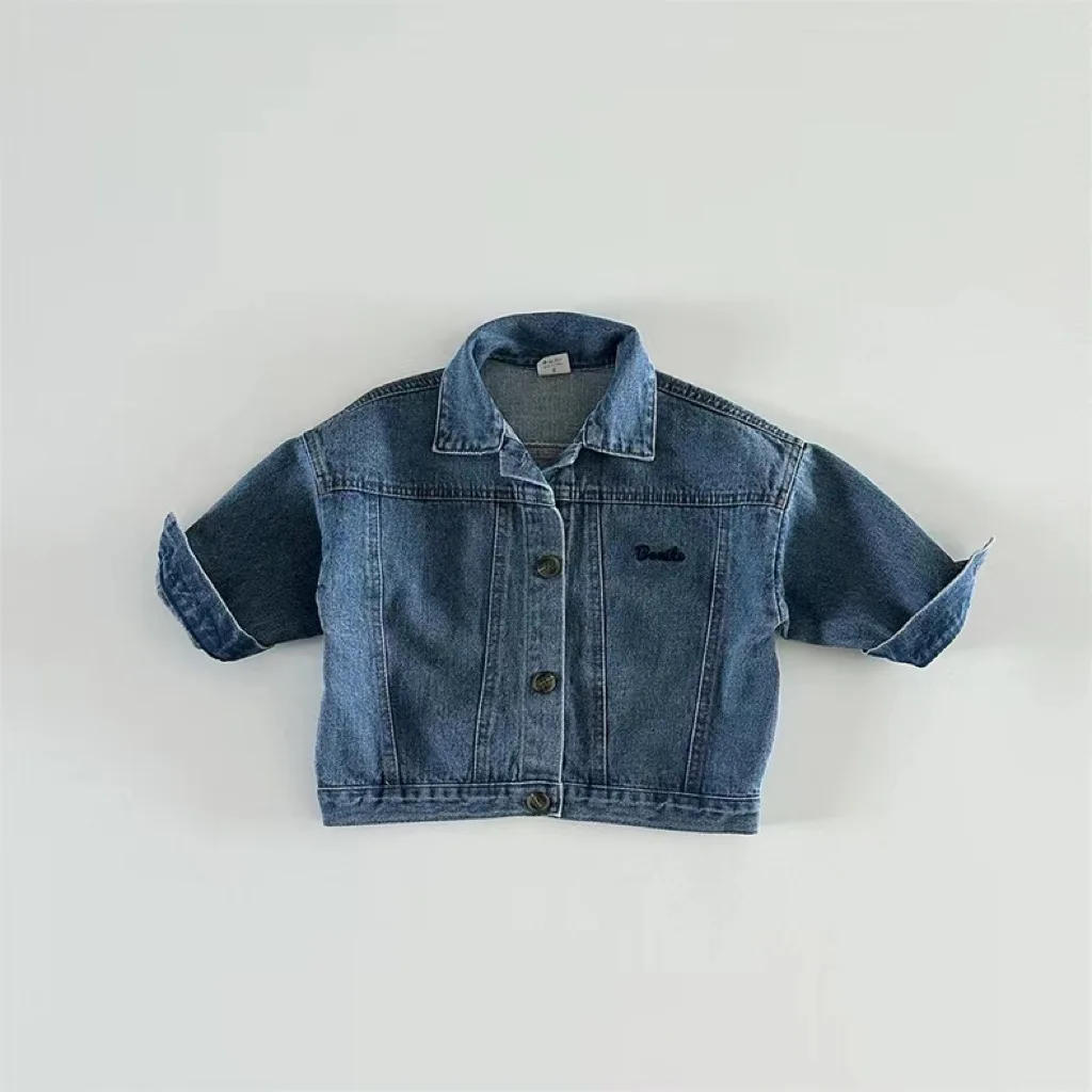 Baby Clothes Kids Denim Coat 2024 Spring and Autumn New Handsome Fashion Casual Cardigan Fashionable Baby Denim Jacket