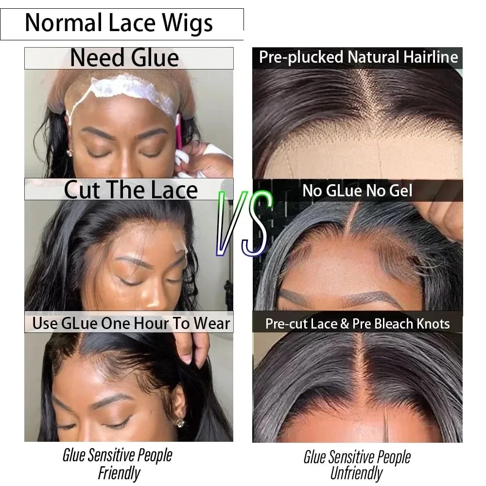 ارتداء والذهاب غلويليس الباروكات قبل قطع 4x4 مستقيم الدانتيل الجبهة الباروكات للنساء لا الغراء Hd الدانتيل إغلاق الجبهة جاهزة لارتداء الباروكات #3