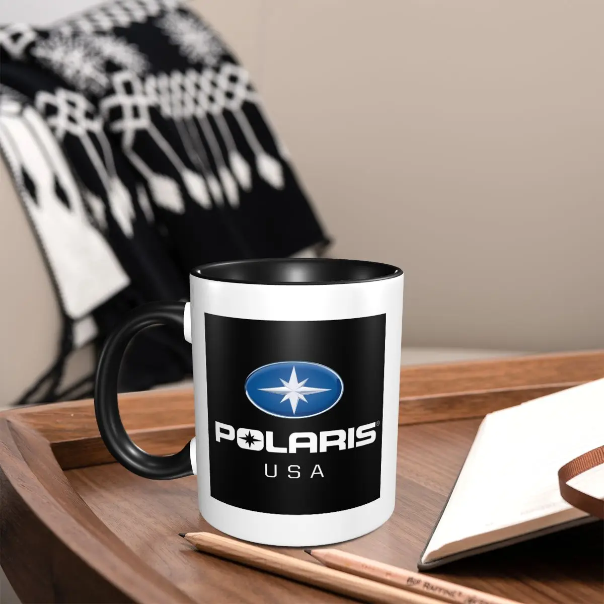 Polaris Logo Mug Funny Ceramic Coffee Cups Tea Mugs Milk Cup Drinkware Gifts for Woman Man