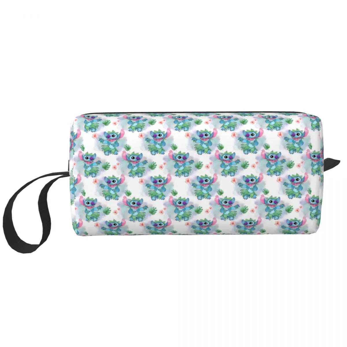 

Custom Disney Lilo And Stitch Toiletry Bag Women Kawaii Pattern Makeup Cosmetic Organizer Lady Beauty Storage Dopp Kit Case