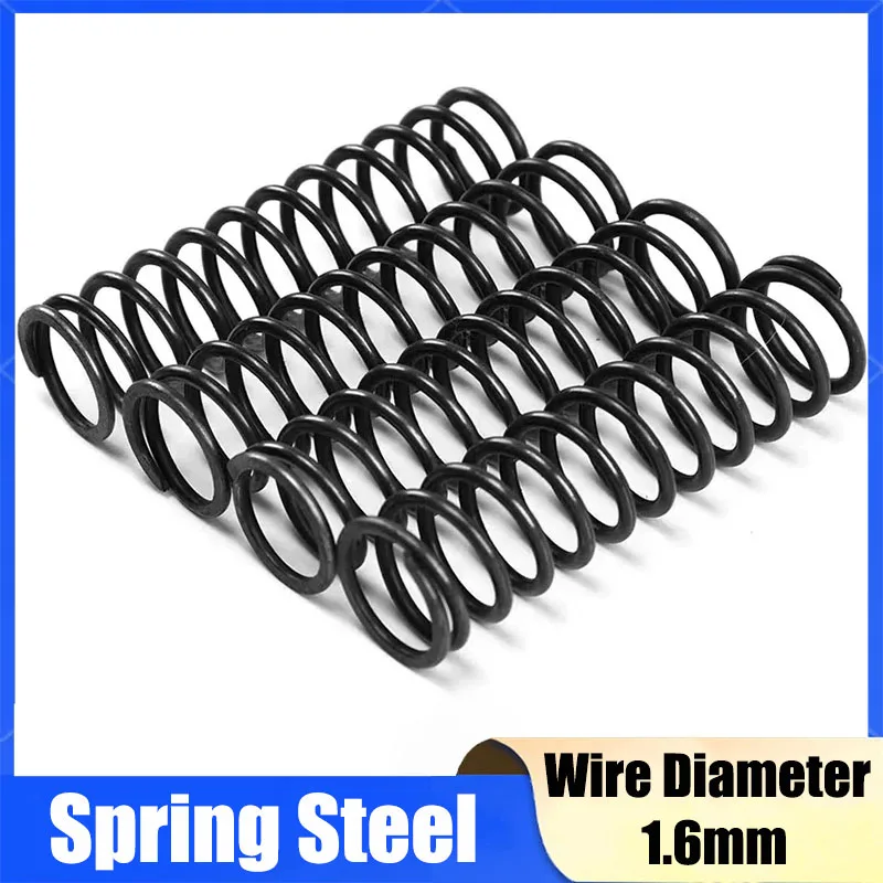2Pcs 1.6mm Wire, Spring Steel Micro Small Compression Spring, 9mm-25mm OD & 15mm-50mm Length Support customization