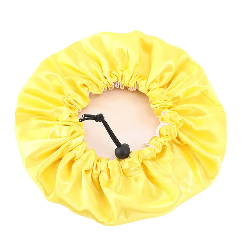 Children's Satin Nightcap Double Adjustable Shower Cap Baby Bandana Cap