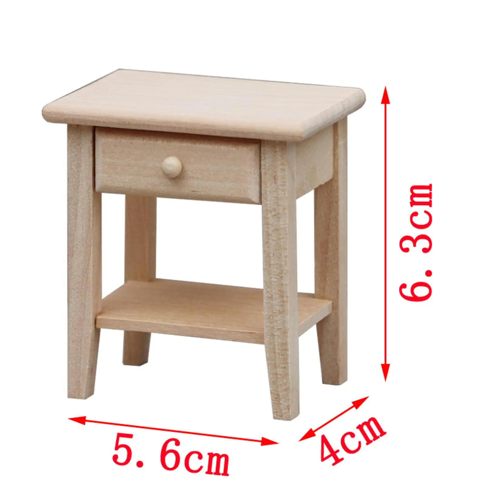 1/12 Scale Dollhouse Night Stands, Dollhouse Bedside Tables, Wooden Cabinet, Mini Furniture for DIY Model Decor Accessories