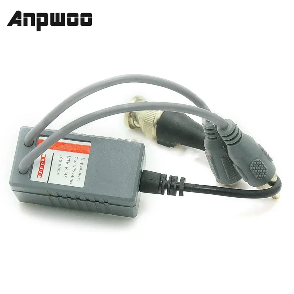 Áudio e vídeo DC Power CAT5 par trançado RJ45 UTP Balun BNC Transceptor