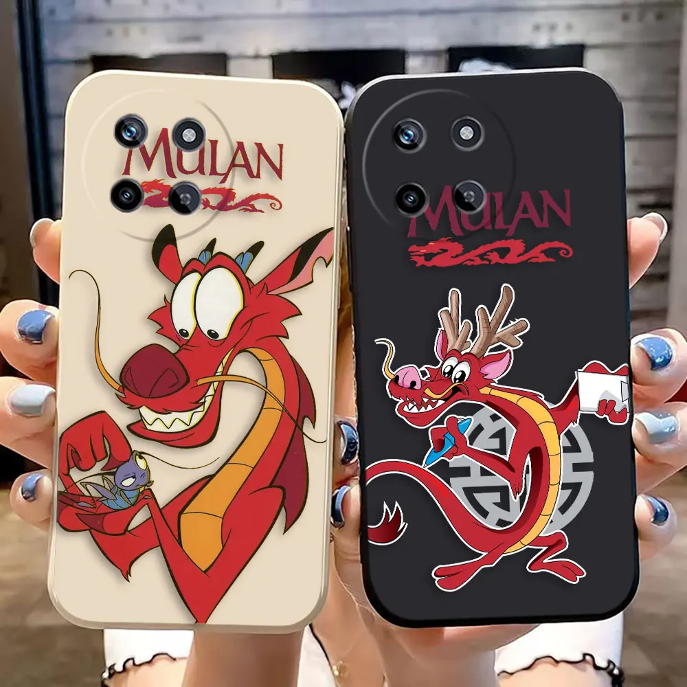 Disney Dragon Mulan Cover Phone Case For OPPO Realme 11 10 9 9I 8 8I 7 7I 6 5 PRO PLUS 4G Colour Silicone Case Funda Coque Shell