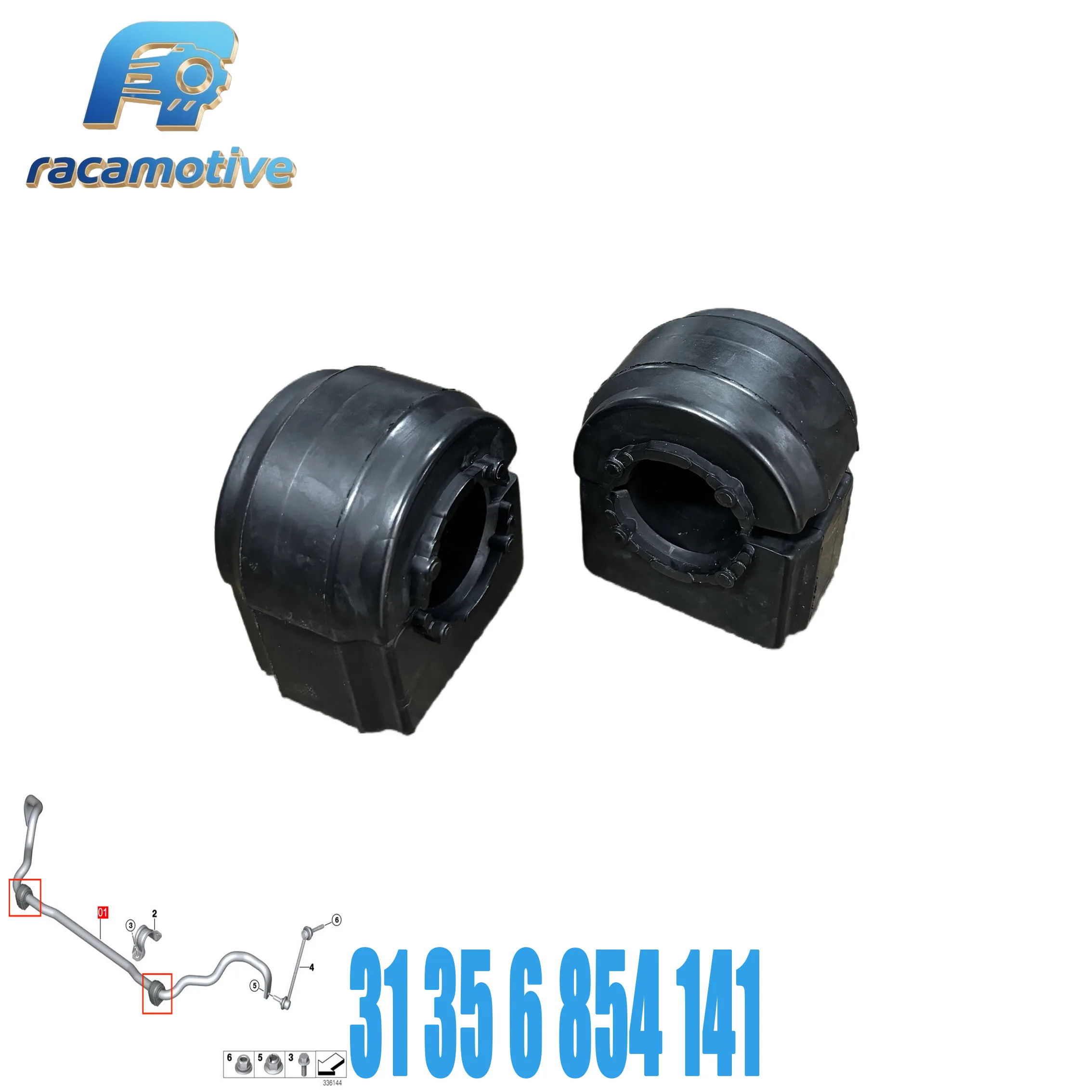 31356854141 For BMW X5 F15 X6 F16 2012-2019 2PCS Front Stabilizer Anti-Roll Bar Bushing 31 35 6 854 141.
