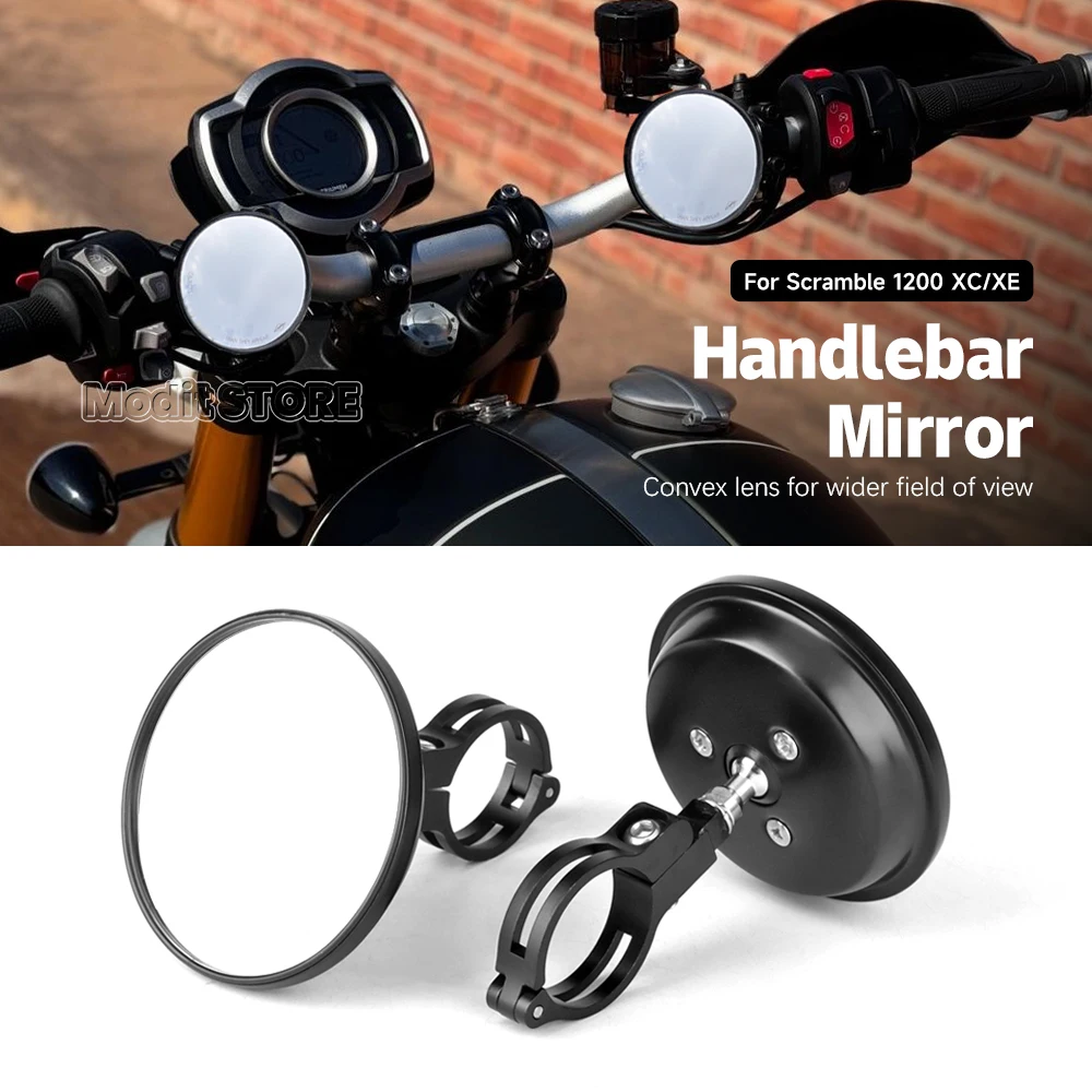 For scrambler 1200 Scrambler 1200 XE 1200XC Blind Spot Mirror wide angle Adjustable Side Motorcycle Handlebar Mirrors