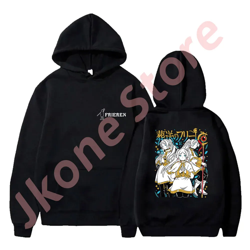 

Frieren Vintage Logo Hoodies New Logo Merch Streetwear Winter Women Men Fashion Casual Sweatshirts