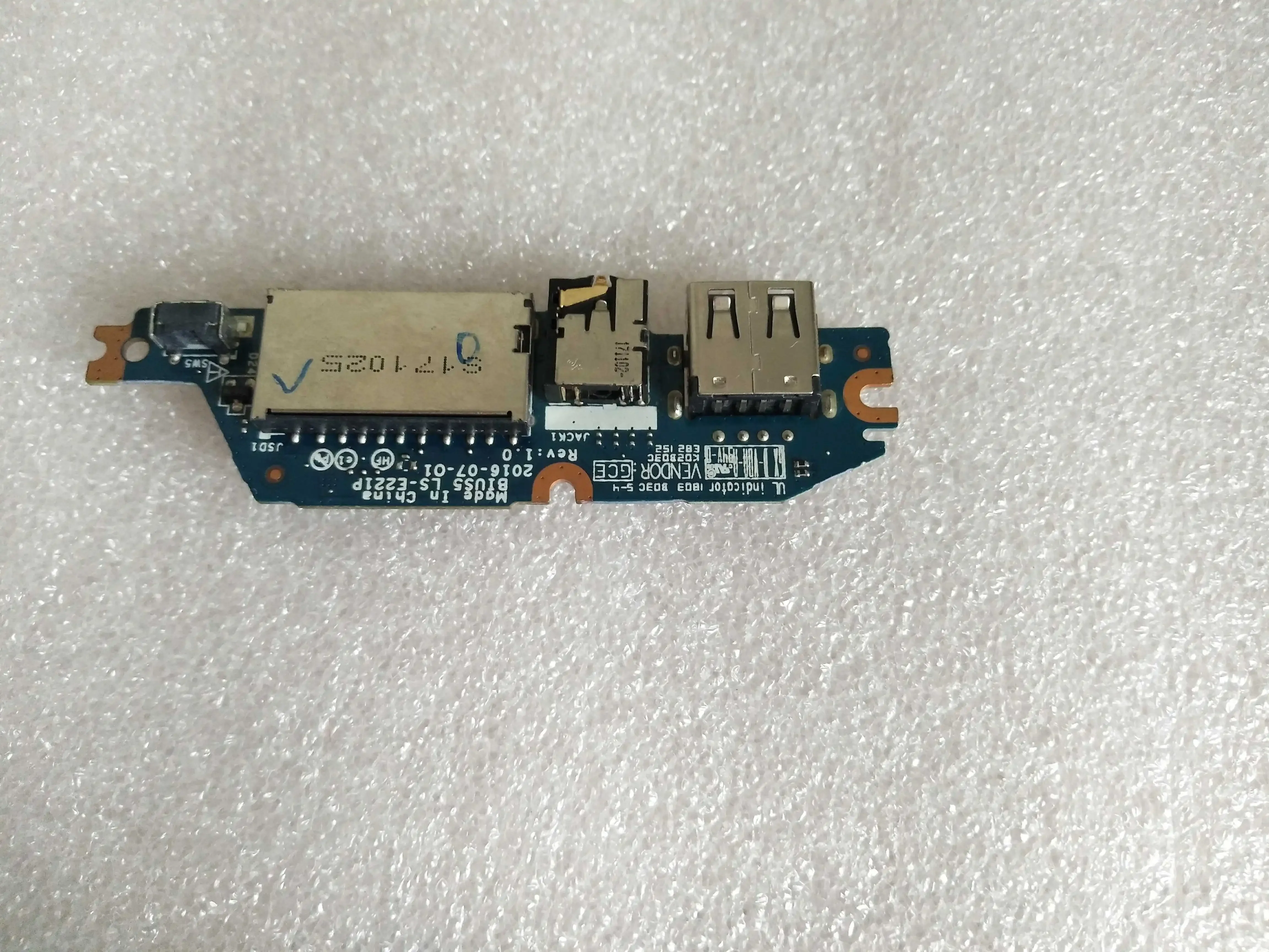 

Usb Audio Board SD For Lenovo Ideapad 310s-15ikb isk LS-E221P NBX00021W00