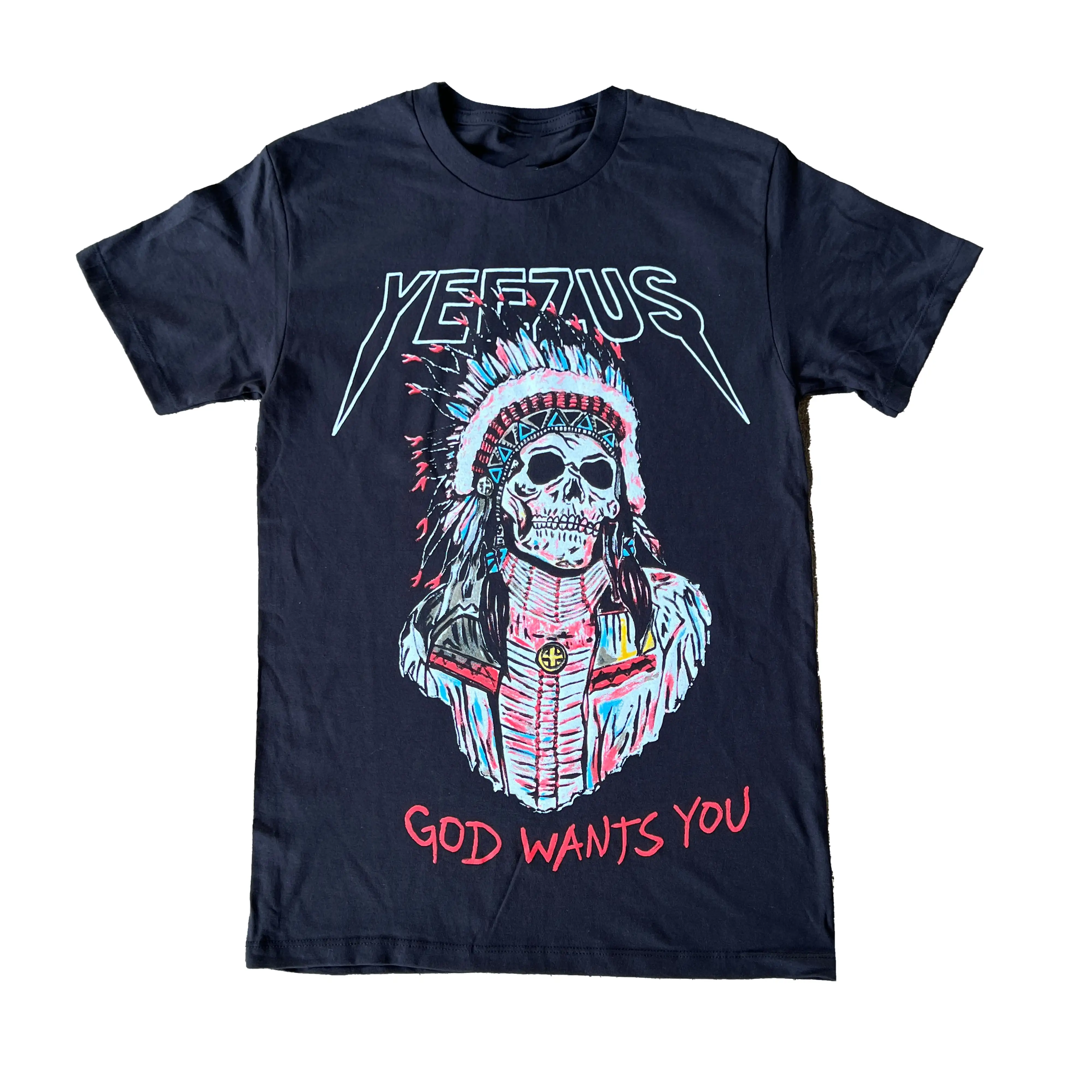 

Yeezus Chief Graphic Tee Peripheral Printing Summer Luxury Brand Cotton Men's and Women's T-Shirts Short Sleeves