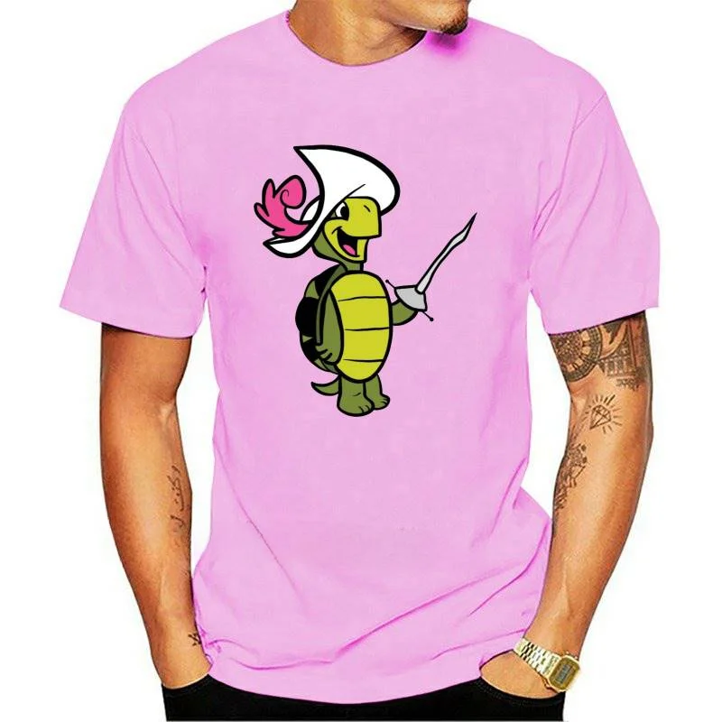 Mens clothing  Touche Turtle Hanna Barbera Cartoon Poster Fan T Shirt  New Arrival Informal fashion men manga clothes   harajuku